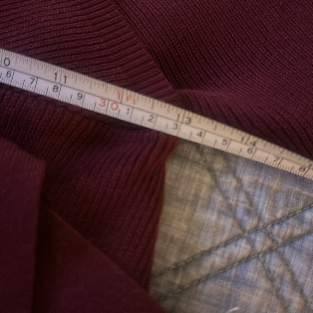 Elegant Burgundy Wrap Sweater Dress - Picture 5 of 7